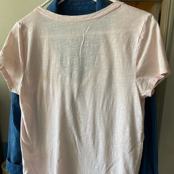 A New Day pink embroidered bird pocket t-shirt - Picture 3 of 4